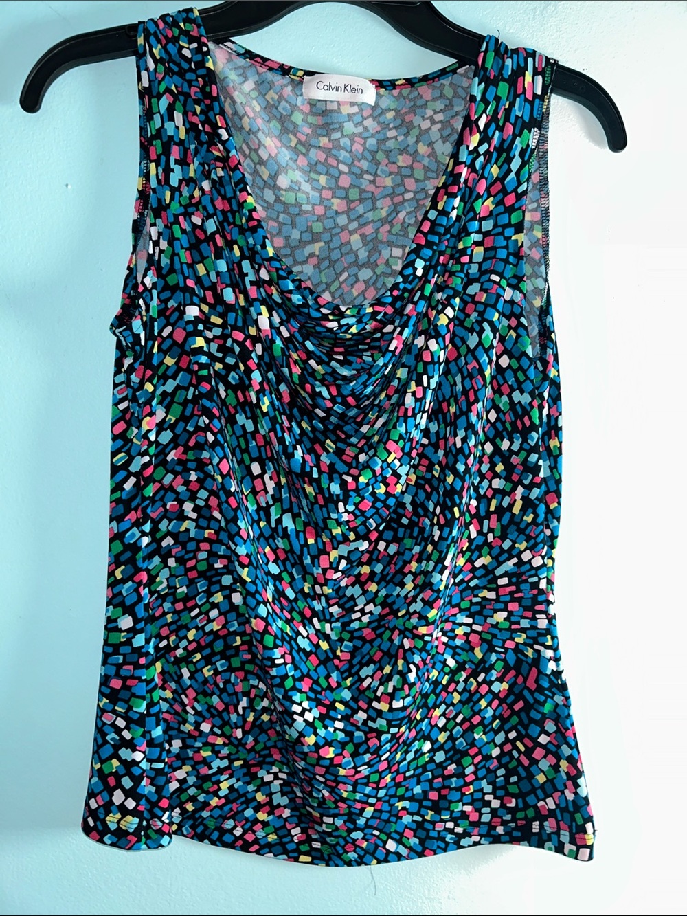 Calvin Klein Women's Multicolor Cowl Neck Tank Top